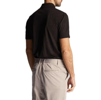 Lyle & Scott Monogramm Jacquard Golf Polo -Hemd - Jet Black