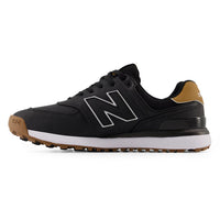 Neues Gleichgewicht 574 Greens V2 Spikeless Wide (EE) Golfschuhe - Schwarz/Gummi