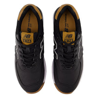 Neues Gleichgewicht 574 Greens V2 Spikeless Wide (EE) Golfschuhe - Schwarz/Gummi