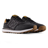 Neues Gleichgewicht 574 Greens V2 Spikeless Wide (EE) Golfschuhe - Schwarz/Gummi