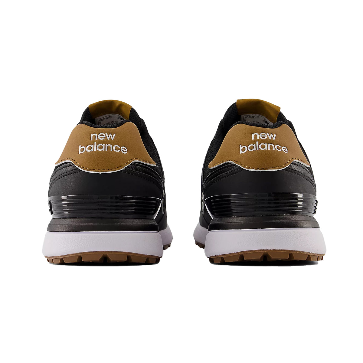 Neues Gleichgewicht 574 Greens V2 Spikeless Wide (EE) Golfschuhe - Schwarz/Gummi