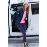 Golftini Damen -Kapuze -Windbrecherjacke für Kapuze - Marine/hellrosa