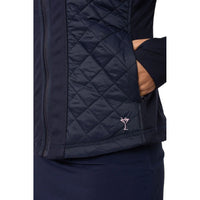 Golftini Damen -Kapuze -Windbrecherjacke für Kapuze - Marine/hellrosa
