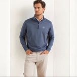 Peter Millar Perth Mélange Performance Quarter-Zip – Marineblau