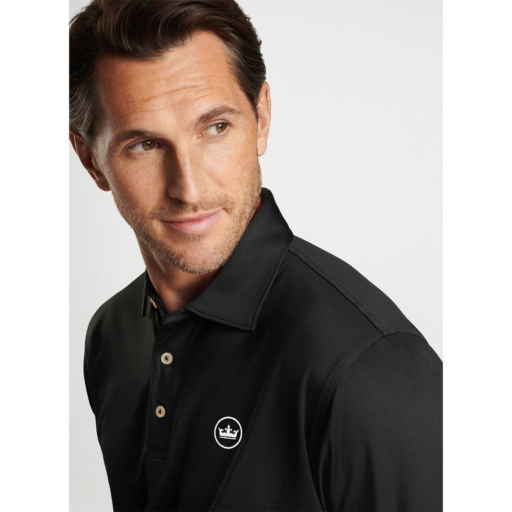Peter Millar Performance Stretch Jersey Golfhemd - schwarz