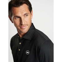 Peter Millar Performance Stretch Jersey Golfhemd - schwarz