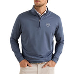 Peter Millar Perth Mélange Performance Quarter-Zip – Marineblau