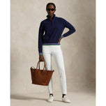 Rlx Ralph Lauren Frauen Coolmax Wolle 1/4 Zip Pullover - Refined Navy