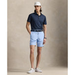 RLX Ralph Lauren bedrucktes leichter Luftstrom -Golfpolo -Hemd - Multi -Deco Toss Raffined Navy