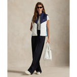 RLX Ralph Lauren Damen Reversible gesteppte Ripstop -Weste - Keramik weiß/raffinierte Marine