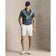 RLX Ralph Lauren 印花轻质气流高尔夫 Polo 衫 - 精致海军蓝链接装饰