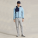 Polo Performance Ralph Lauren Packbares wasserabweisendes Kapuzengolfjacke - Puderblau