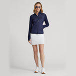 RLX Ralph Lauren Frauen coole Wolle Hybrid Performance Vollzipjacke - Französische Marine