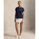 RLX Ralph Lauren 女式 Tour Pique 高尔夫 Polo 衫 - 精致海军蓝/陶瓷白/亮粉色