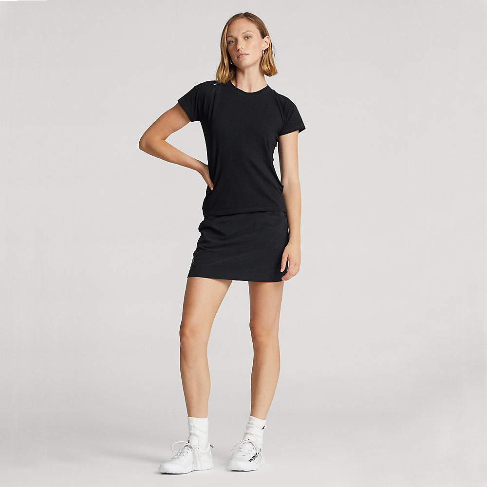 Rlx Ralph Lauren Damen -Stretch Crew Tee - Polo Schwarz