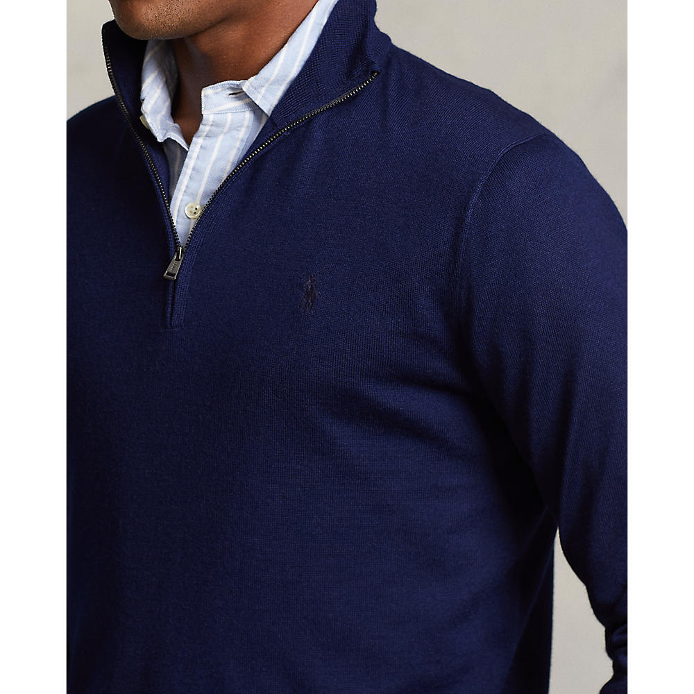 Polo -Golf Ralph Lauren Halbzip -Strick - französische Marine