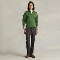 Polo -Golf Ralph Lauren Halbzip -Strick - Frachtgrün