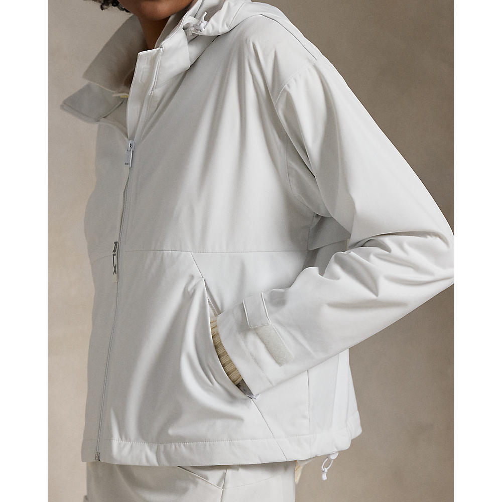 Rlx Ralph Lauren Wasserdes Golfjacke von Frauen mit Kapuze - rein weiß