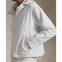 Rlx Ralph Lauren Wasserdes Golfjacke von Frauen mit Kapuze - rein weiß