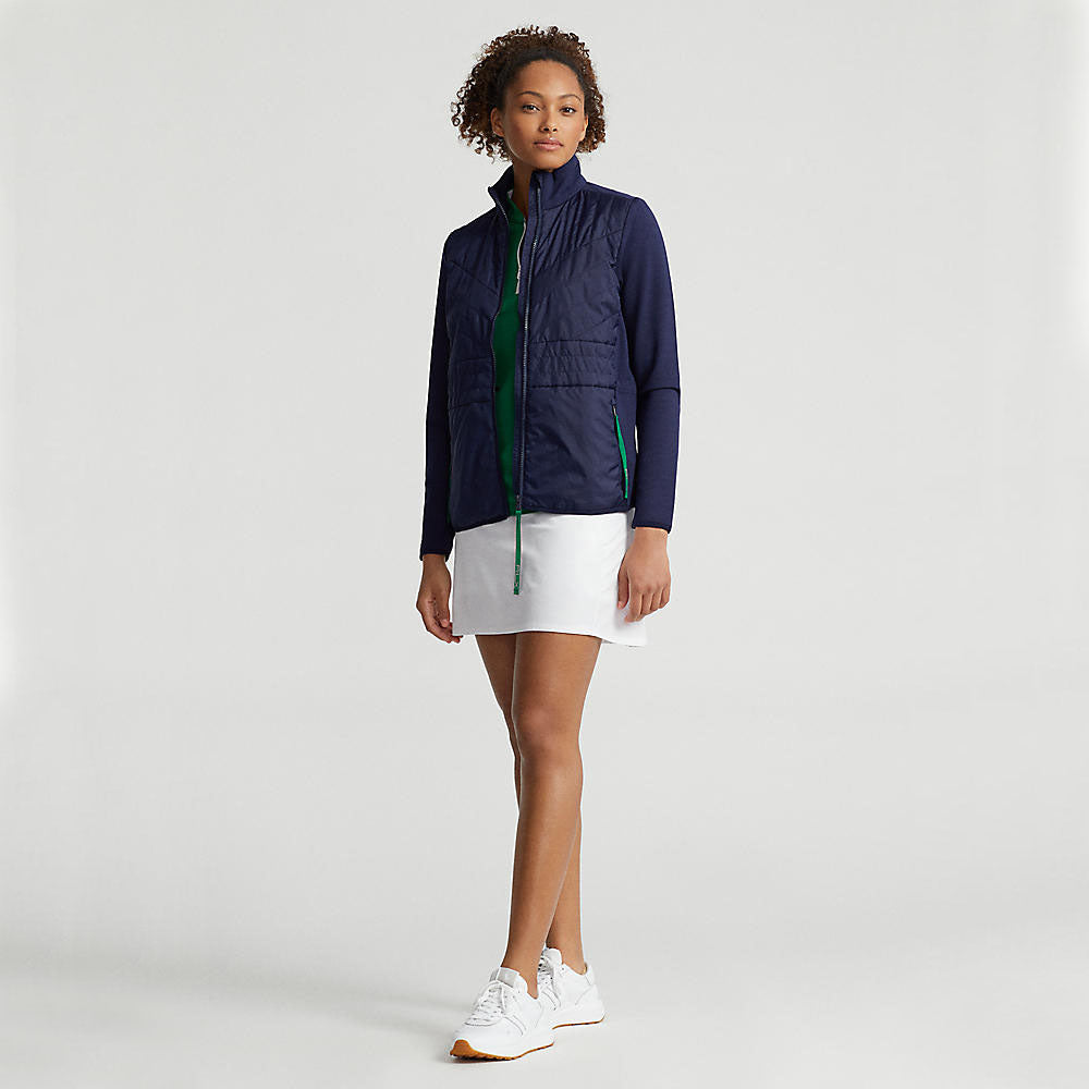 RLX Ralph Lauren Frauen Hybrid Full Reißverschluss - französische Marine/Kreuzfahrt Grün
