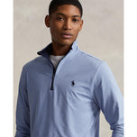 Polo Performance Ralph Lauren Half Zip Peached Jersey - Pulverblau Heather