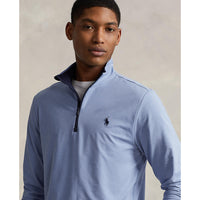 Polo Performance Ralph Lauren Half Zip Peached Jersey - Pulverblau Heather