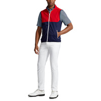 RLX Ralph Lauren Packbares Wasserabweisungsweste- Französische Marine/Rot