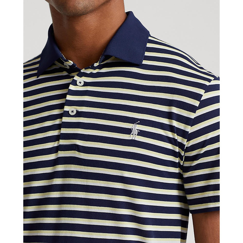 Rlx Ralph Lauren Tour Pique Stripe Polo Shirt - Französische Marine Multi