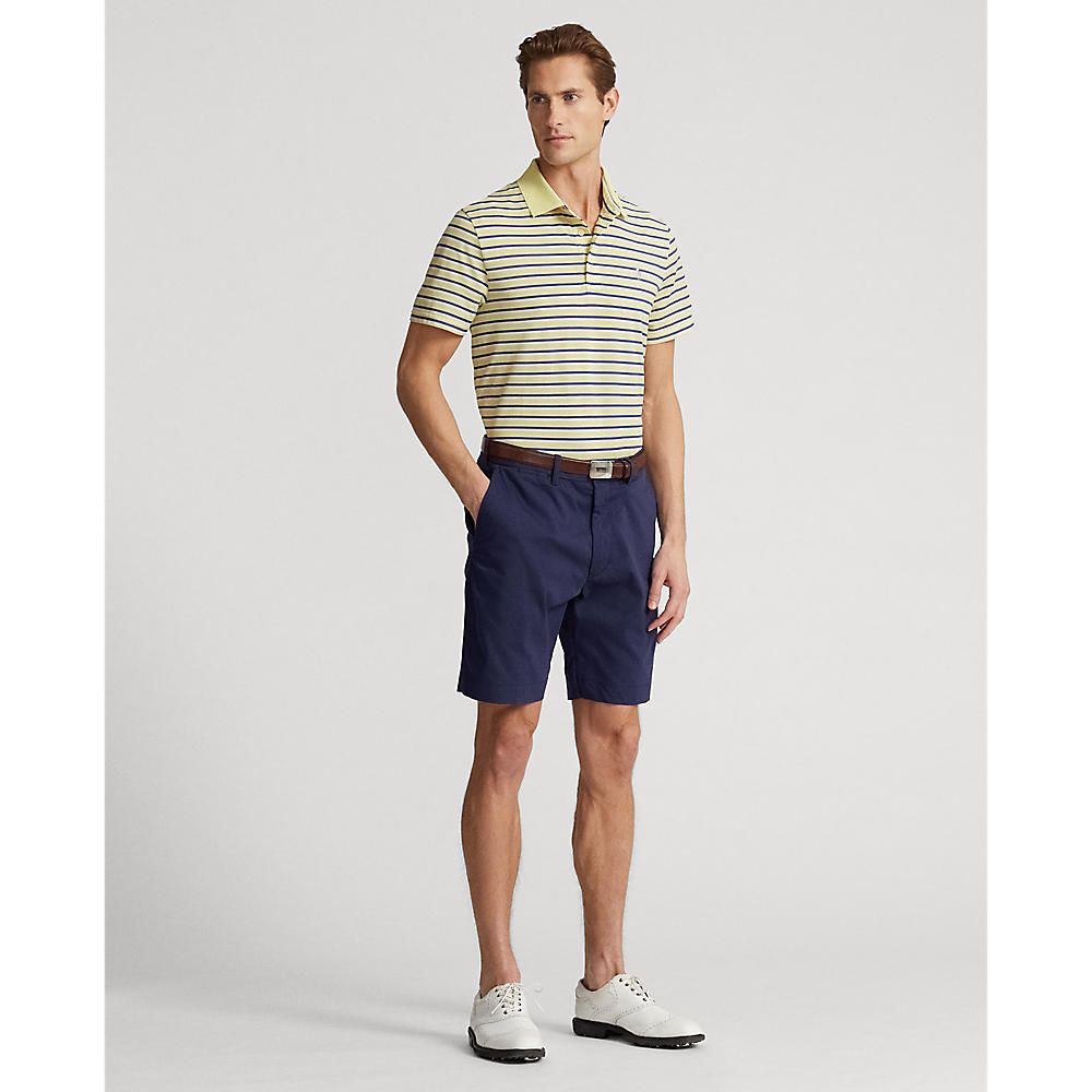 Rlx Ralph Lauren Tour Pique Stripe Polo -Hemd - Bristol Yellow Multi