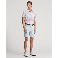 Rlx Ralph Lauren Tour Pique Stripe Polo -Hemd - rein weißes Multi -Pink