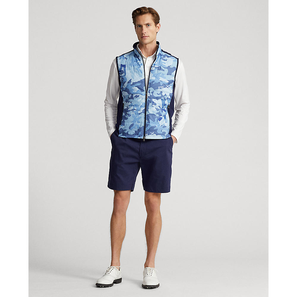 RLX Ralph Lauren Full Reißverschluss Hybrid Golfweste - Französische Marine/Mid Blue Camo