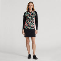 Rlx Ralph Lauren Frauen UV -Jersey 1/4 Zip Pullover - Insel Bambusblumen -Multi