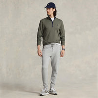 Polo Performance Ralph Lauren 1/4 Reißverschluss Peached Jersey - fossile Grün
