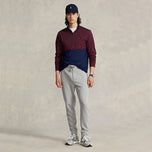 Polo Performance Ralph Lauren 1/4 Zip Peached Jersey - Harvard Wine/French Marine