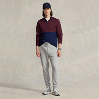 Polo Performance Ralph Lauren 1/4 Zip Peached Jersey - Harvard Wine/French Marine