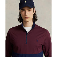Polo Performance Ralph Lauren 1/4 Zip Peached Jersey - Harvard Wine/French Marine