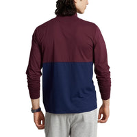 Polo Performance Ralph Lauren 1/4 Zip Peached Jersey - Harvard Wine/French Marine