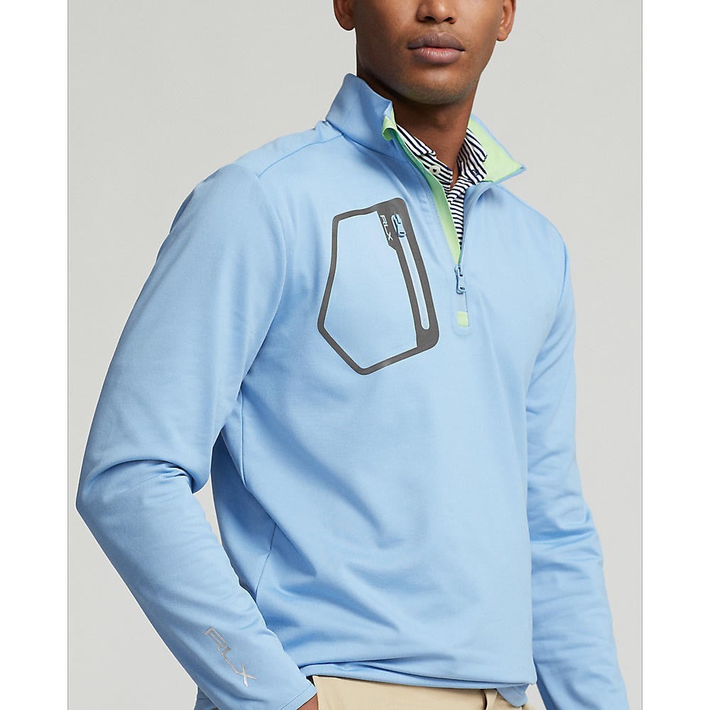RLX Ralph Lauren Fahrer Luxus -Trikotpullover - Blaue Lagune