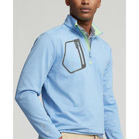 RLX Ralph Lauren Fahrer Luxus -Trikotpullover - Blaue Lagune