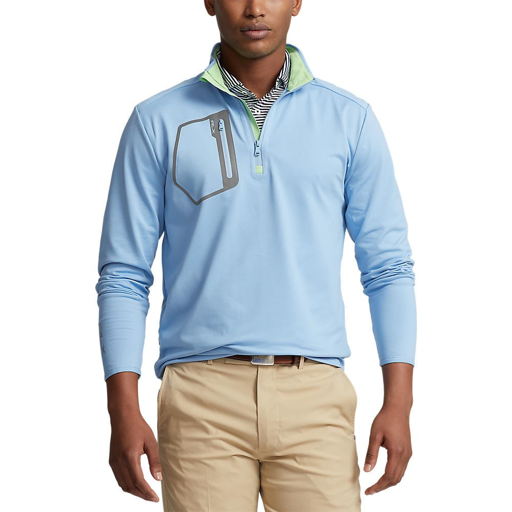 RLX Ralph Lauren Fahrer Luxus -Trikotpullover - Blaue Lagune