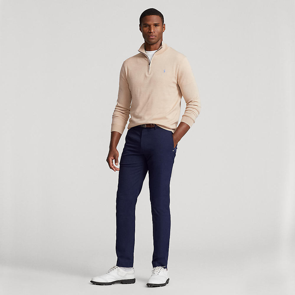 Polo Performance Ralph Lauren 1/4 Reißverschluss Coolmax -Strick - Basissand