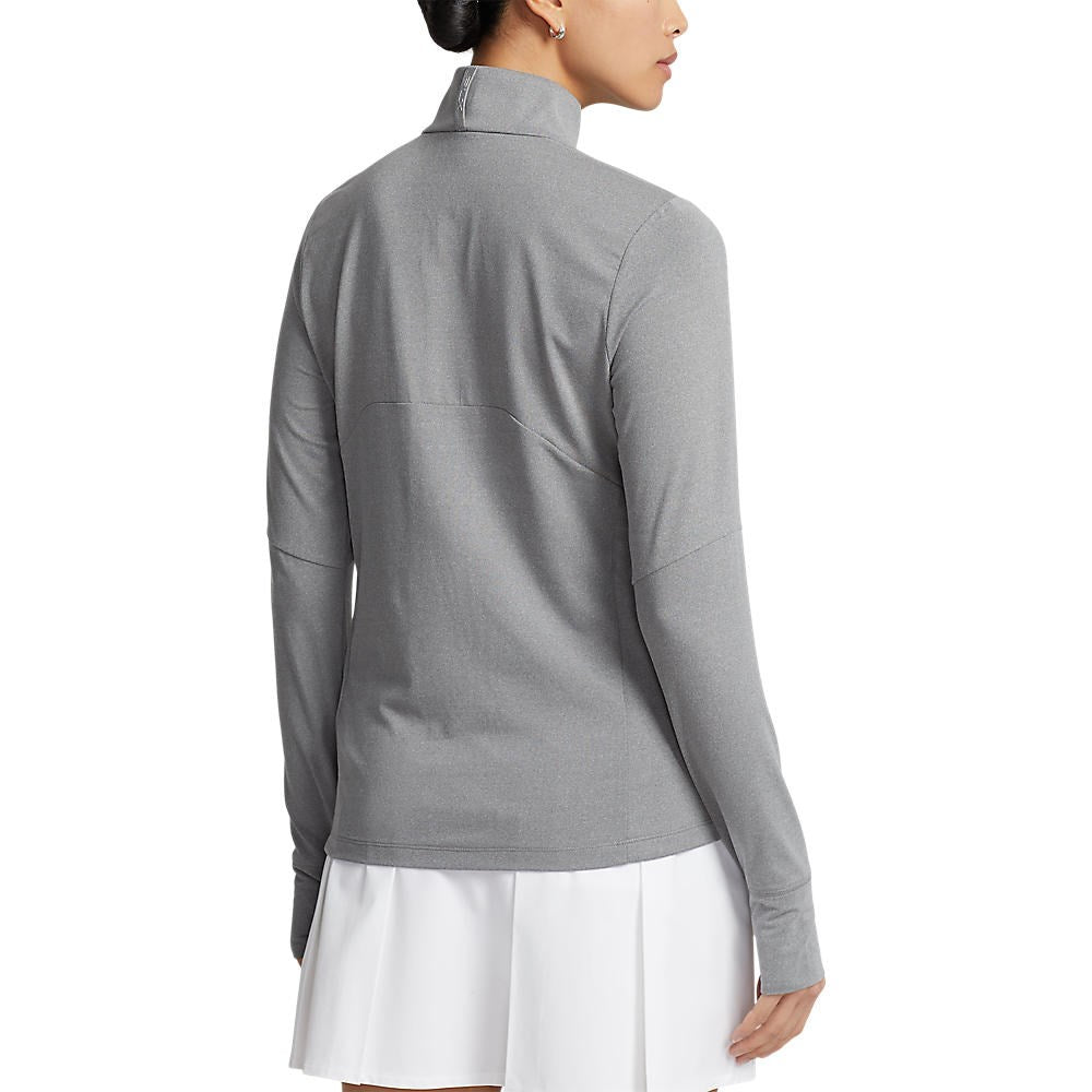 RLX Ralph Lauren Damen Stretch Trikot 1/4 Zip Golf Pullover - Stahlheider/Chic Creme