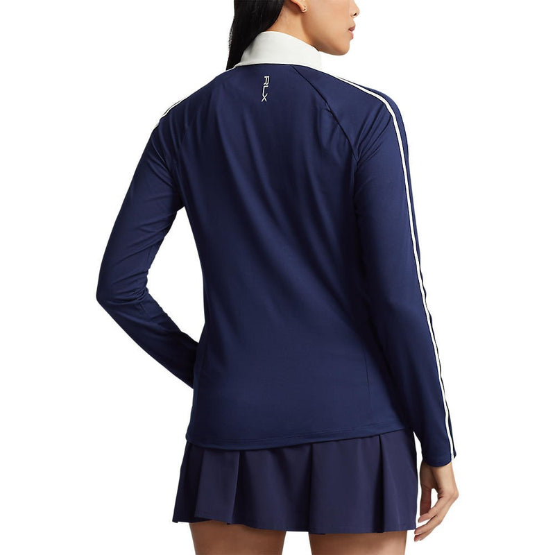 RLX Ralph Lauren Frauenpfirked Full Reißverschluss - französische Marine/Chick Creme