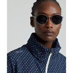 RLX Ralph Lauren Frauenhybrid -Overlay -Hood -Jacke - französische Marine/Diamantdruck