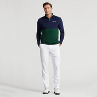 RLX Ralph Lauren Peached Airflow Trikot 1/4 Zip Midlayer - Hunt Club Green/ French Navy