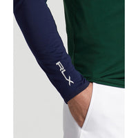 RLX Ralph Lauren Peached Airflow Trikot 1/4 Zip Midlayer - Hunt Club Green/ French Navy