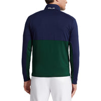 RLX Ralph Lauren Peached Airflow Trikot 1/4 Zip Midlayer - Hunt Club Green/ French Navy