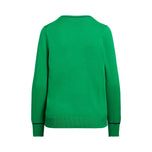 RLX Ralph Lauren Frauenbaumwäsche Mischung Langarmpullover - Kreuzfahrtgrün/französische Marine