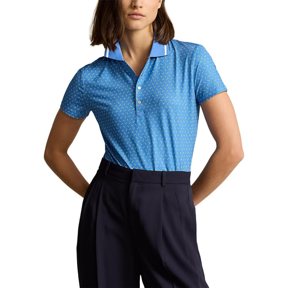 RLX Ralph Lauren Damen gedruckter Luftstrom -Golfpolo -Hemd - Mini Blumen -Deco