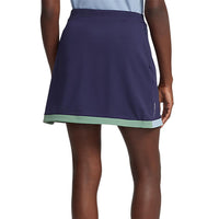RLX Ralph Lauren Frauen Faux Wrack Stretch Jersey Golf Skort 15 " - Französische Marine/Müdigkeit/Schiff Blau